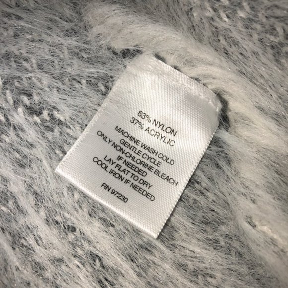 Sz L Signature Studio White Soft Open Fuzzy Long Knit Cardigan - Picture 10 of 10